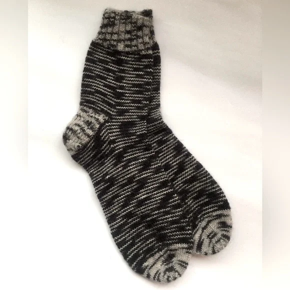 B&W Hand Knit Socks - Picture 1 of 2
